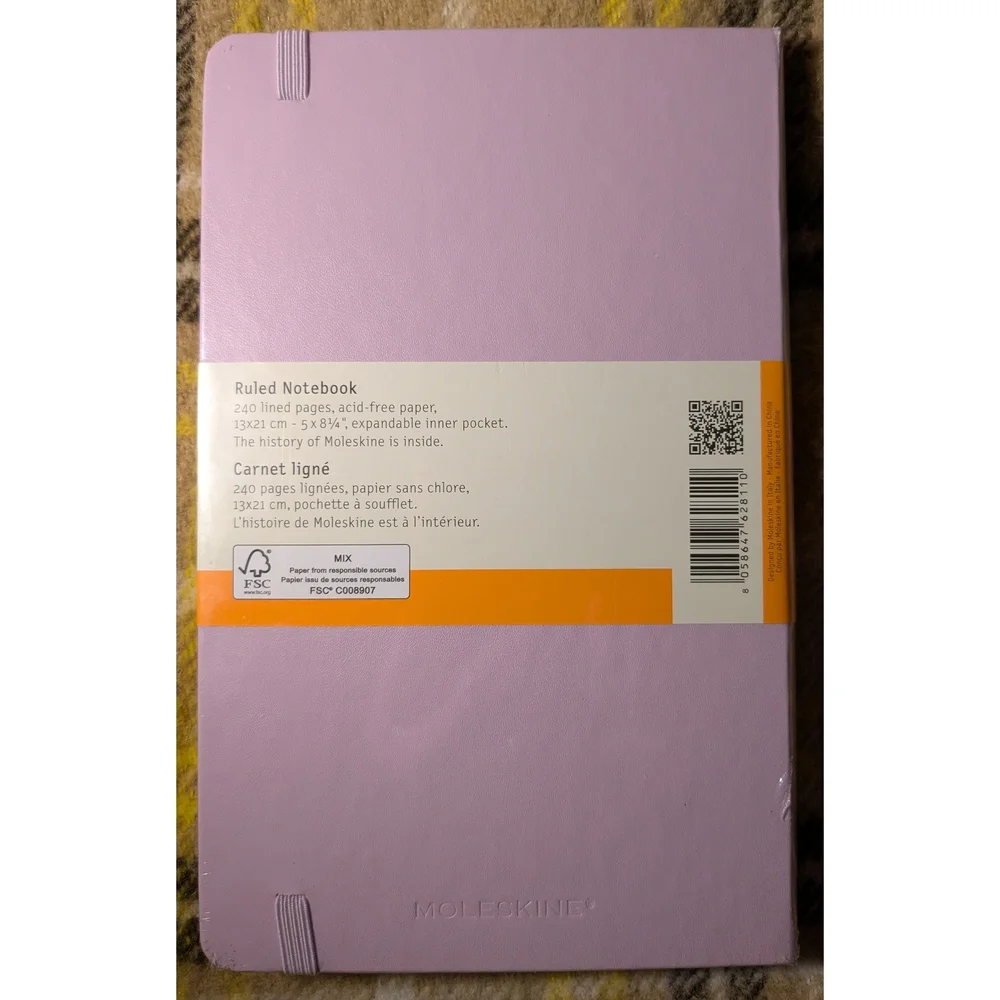 Moleskine Classic Notebook, Hard Cover, Lilac